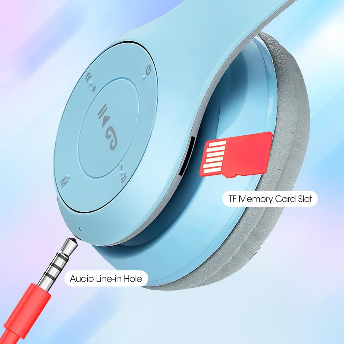 Cuffie Senza Fili Bluetooth Over Ear con Orecchie da Gatto