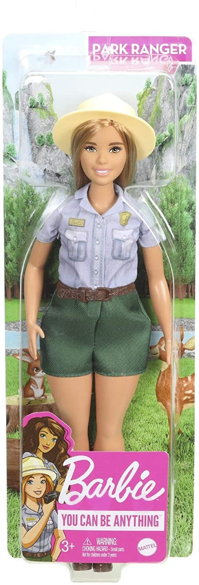 Barbie - Bambola Park Ranger Bionda Curvy Giocattolo da 30.5 cm con Vestito e Cappello di Paglia