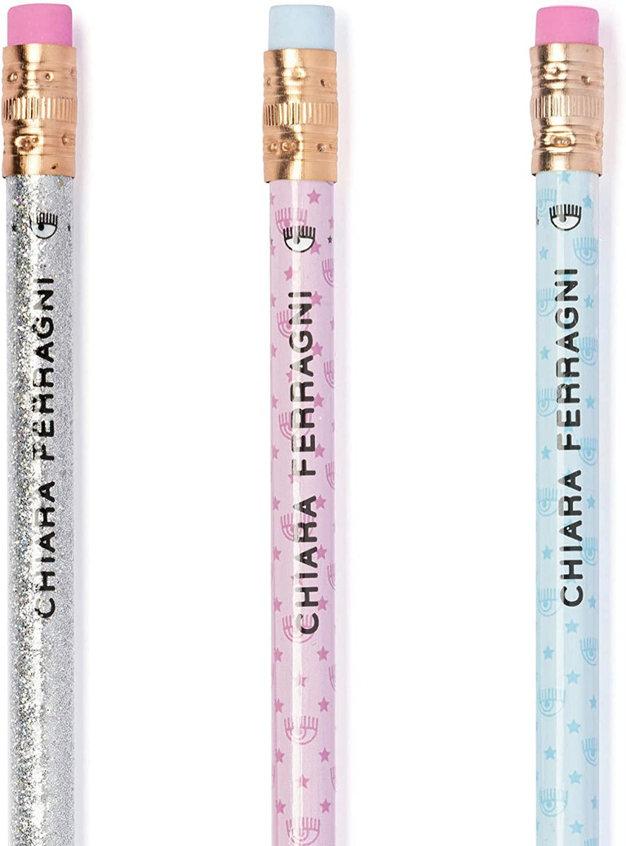 Matite Chiara Ferragni set 3 matite assortite