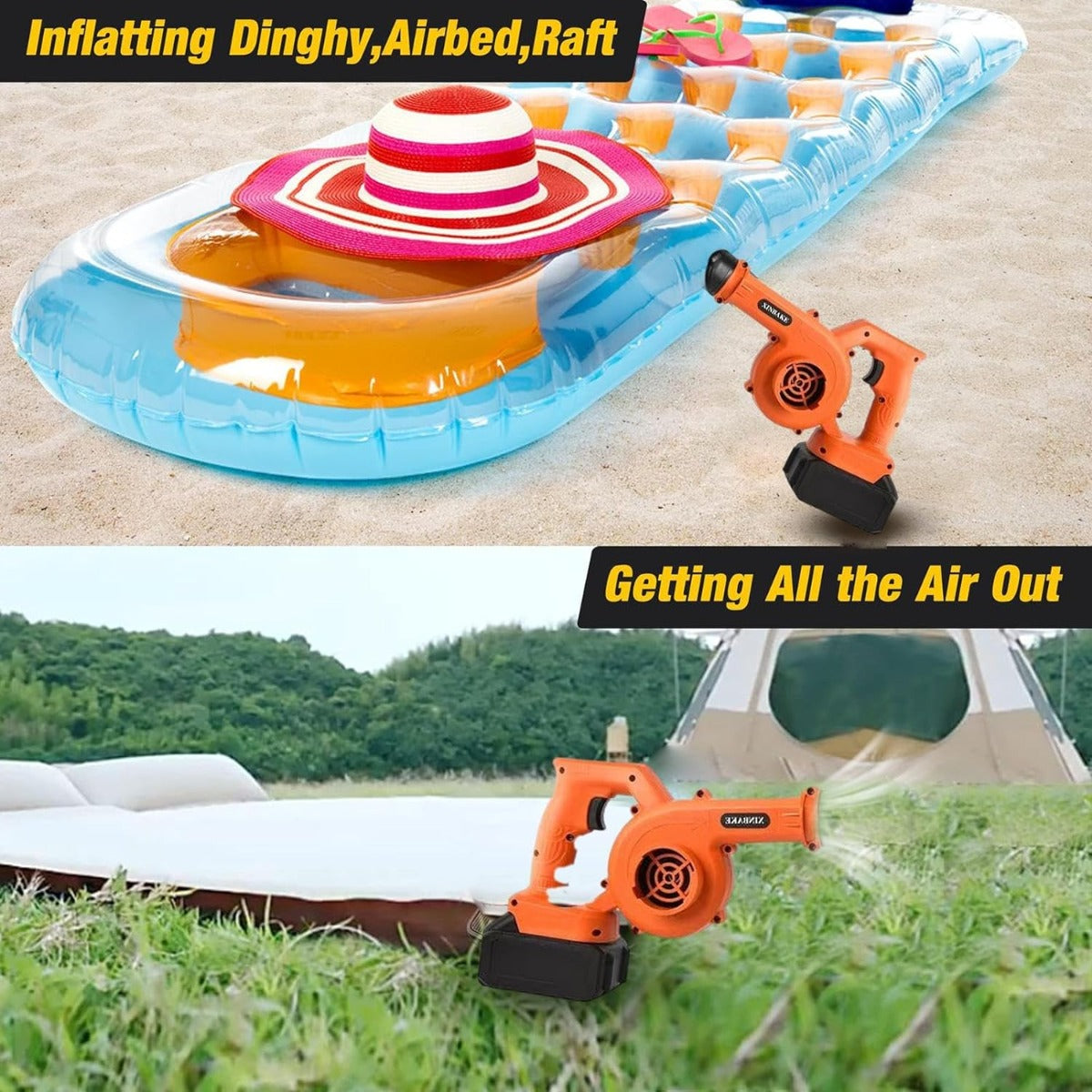 Aspirafoglie soffiatore per foglie aspirapolvere elettrico senza fili con batteria e caricabatterie