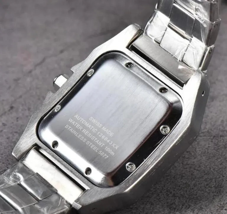 Orologio da Uomo in Acciaio con Quadrante Quadrato - colore nero