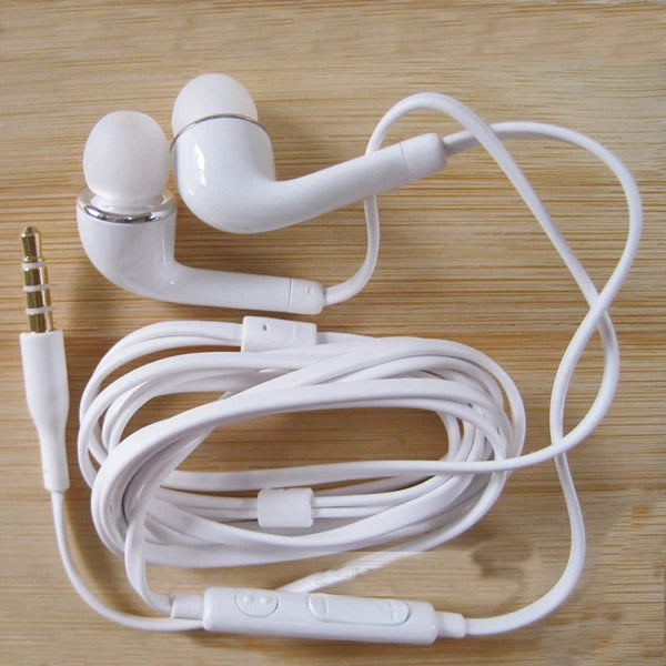 Auricolari Con Microfono Plug 3,5 mm Cavo mt 1,2 Colore Bianco