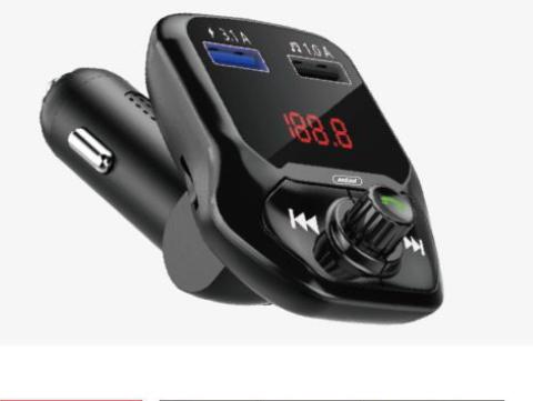 Trasmettitore FM Vivavoce Wireless per Auto Q-C66 con Caricatore Doppio USB