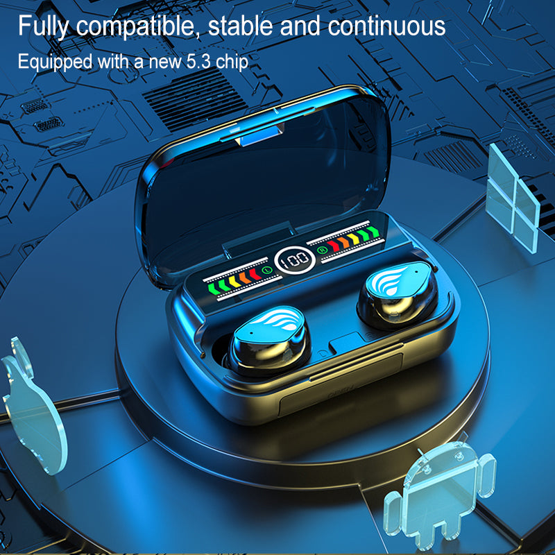 Auricolari Bluetooth 5.3 M27 TWS con Custodia di Ricarica da 2000mAh