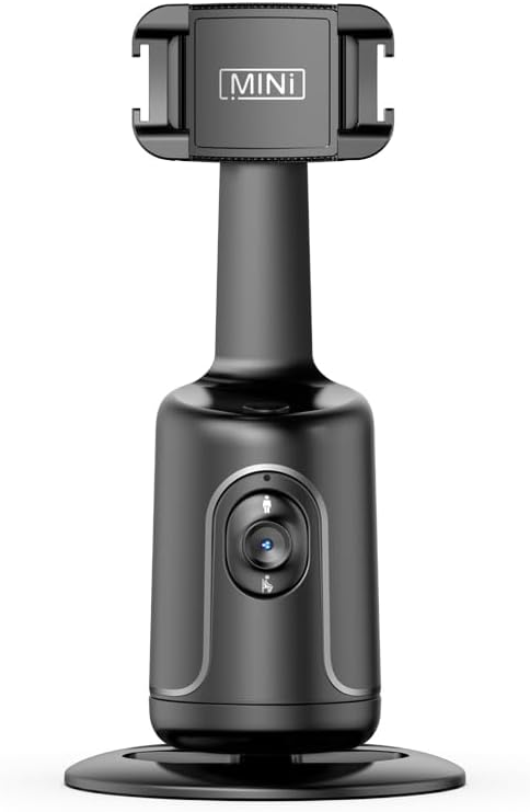Stabilizzatore Smartphone con Tracciamento del Volto e Controllo Gestuale – Compatibile con Treppiedi, Connessione Bluetooth, USB-C, Nero