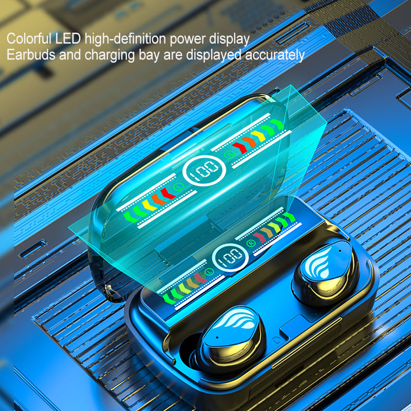 Auricolari Bluetooth 5.3 M27 TWS con Custodia di Ricarica da 2000mAh
