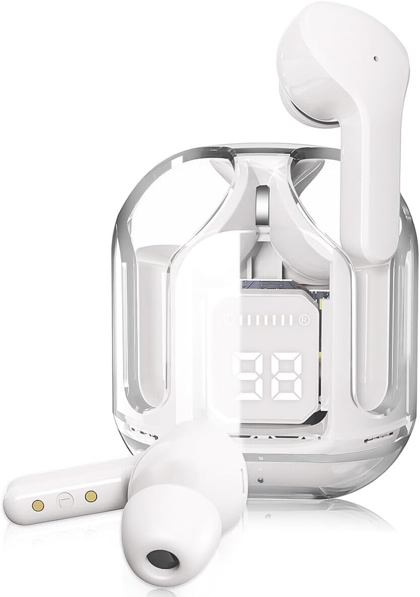 Cuffie Bluetooth 5.3 In-Ear Wireless, Doppio Microfono e Chiamata KI, Suono Stereo Hi-Fi