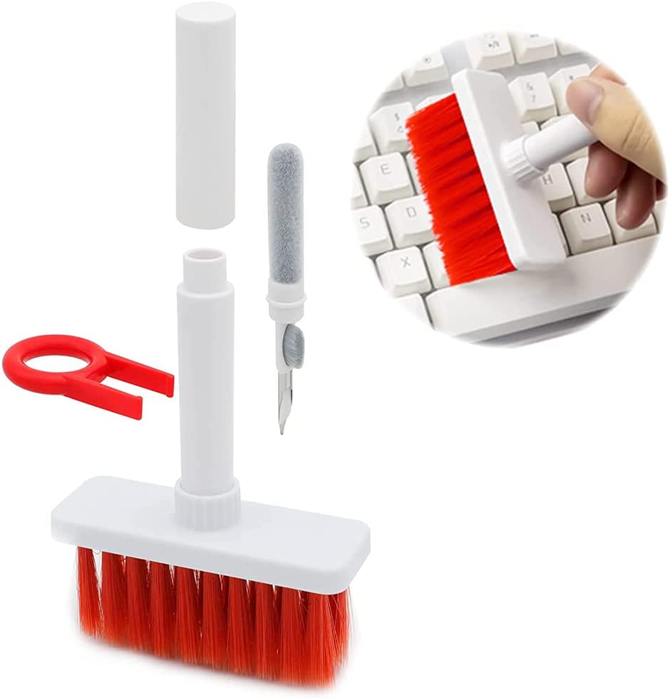 Spazzola per la pulizia della tastiera 5 in 1per la pulizia della tastiera per la pulizia della tastiera e delle cuffie Bluetooth
