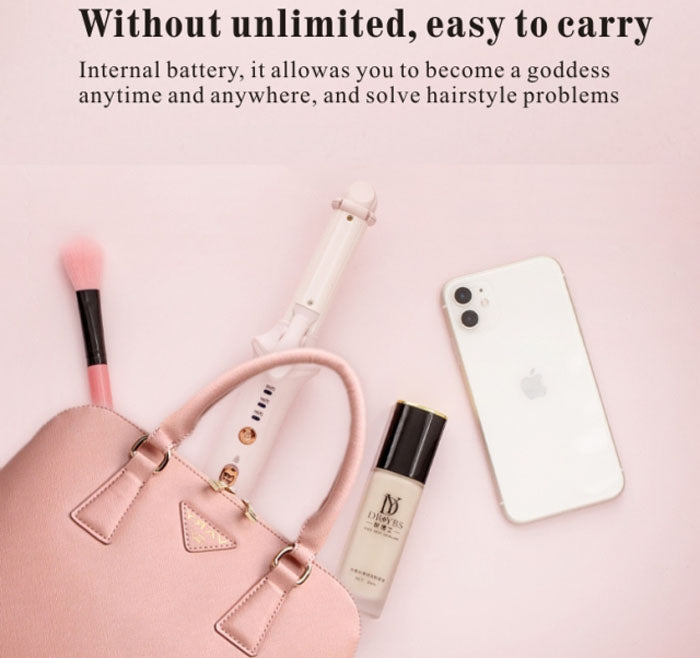 Piastra Ferro Arricciacapelli Professionale Portatile e Power bank  Rivestimento In Ceramica