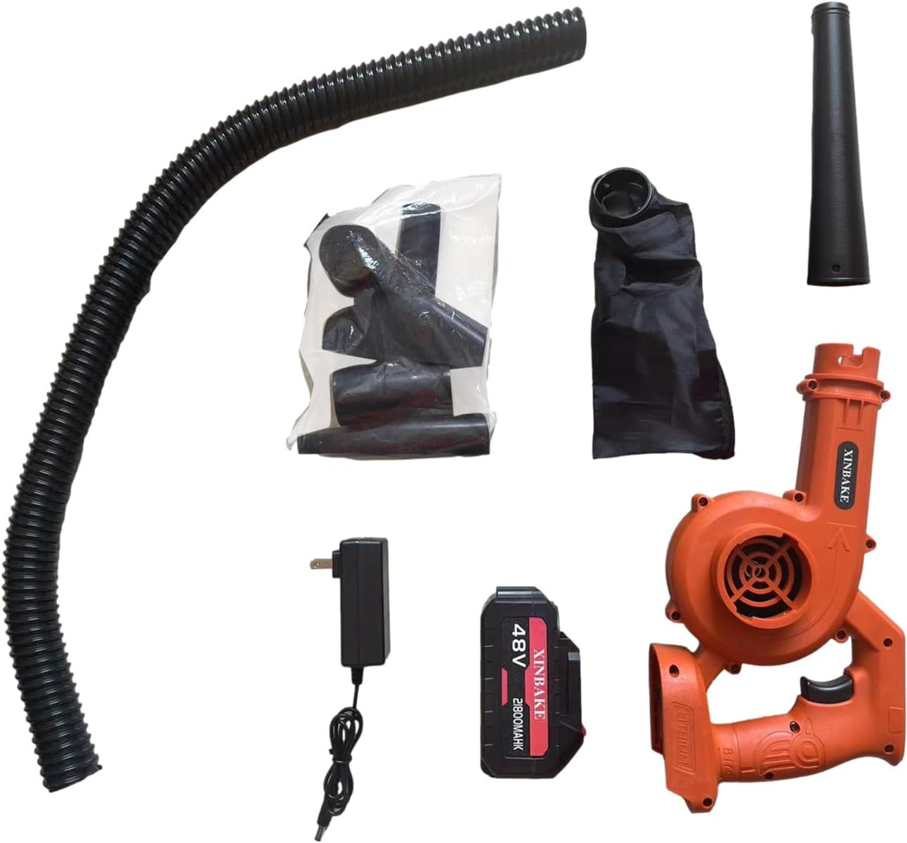 Aspirafoglie soffiatore per foglie aspirapolvere elettrico senza fili con batteria e caricabatterie