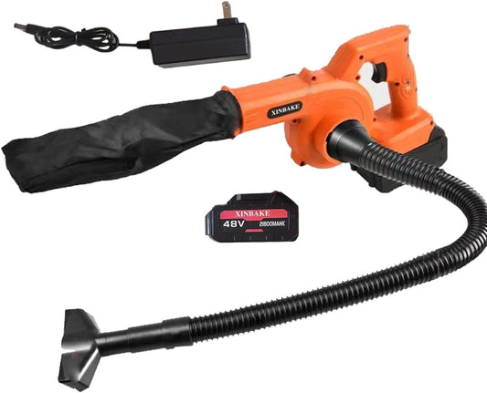 Aspirafoglie soffiatore per foglie aspirapolvere elettrico senza fili con batteria e caricabatterie