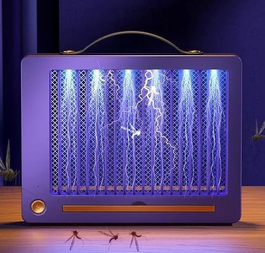 Zanzariera Elettrica a LED con Griglia ad Alta Tensione – Lampada Antizanzare UV per Interni ed Esterni, Silenziosa e Sicura