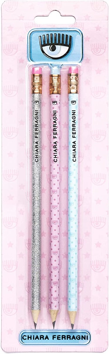 Matite Chiara Ferragni set 3 matite assortite