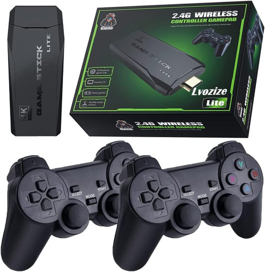 Retro console di giochi retrò con 3500 giochi console per videogiochi con 2 controller bluetooth wireless 32gb hdmi 4k console di gioco con usb wireless game stick plug and play