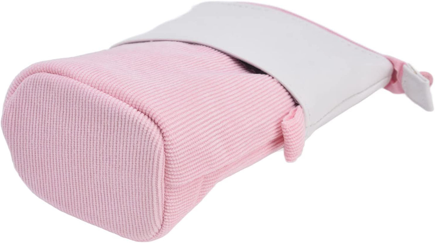 Astuccio retrattile astuccio telescopico resistente in tela astuccio pop-up in piedi astuccio con chiusura a cerniera per cancelleria cosmetica ufficio scuola