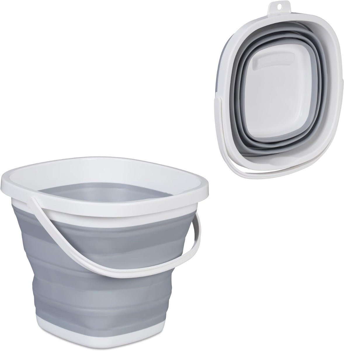 Secchio con maniglie multifunzionale portatile pieghevole da 7.5L