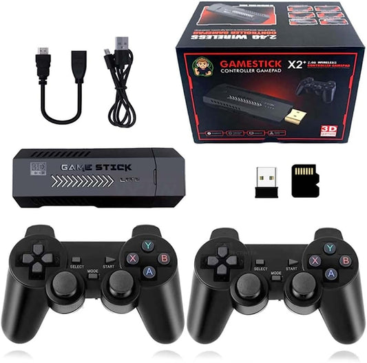 Console Retro X2 Plus Game Stick - Con 2 Controller Wireless, 64Gb