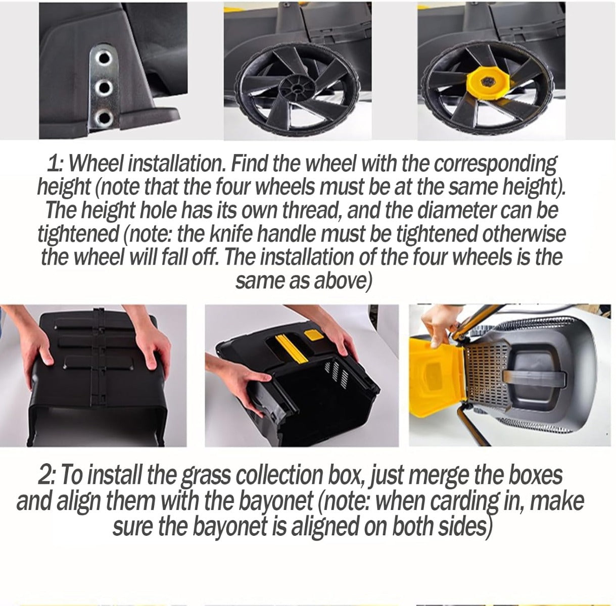 Tosaerba Elettrico 1.200 W con Larghezza di Taglio 32 cm, Altezza Regolabile, Cesto Erba 30 l, Pieghevole per Giardini Fino a 1.000 m²