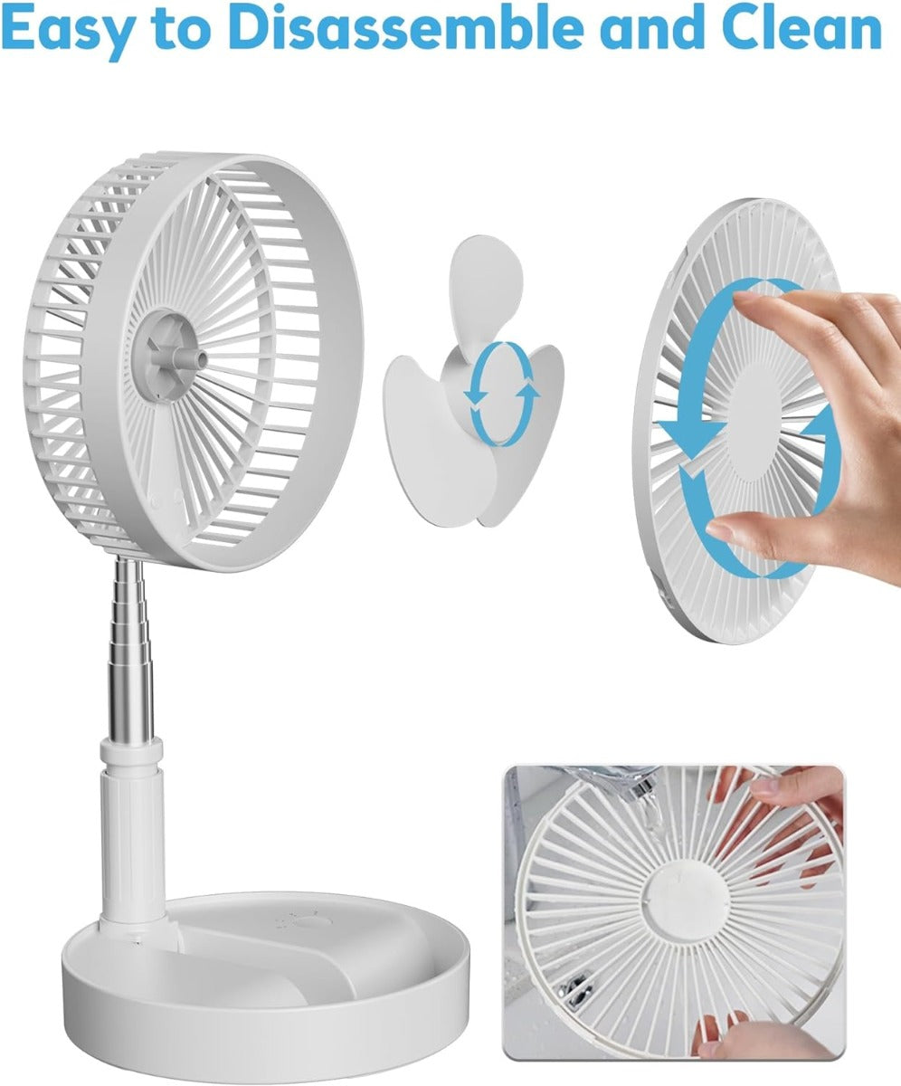 Ventilatore  tavolo e a piantana  pieghevole con batteria ricaricabile