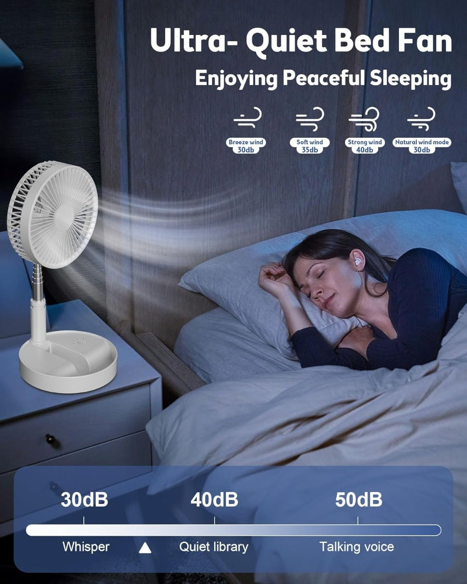 Ventilatore  tavolo e a piantana  pieghevole con batteria ricaricabile