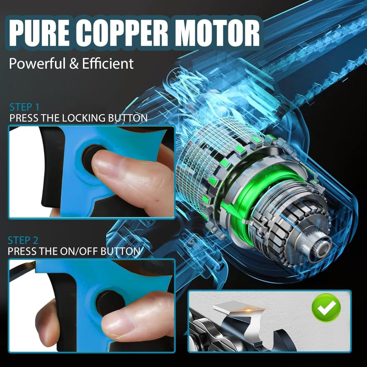 Mini Motosega – Sega a Catena Elettrica Portatile con 2 Batterie 88W e Barre Intercambiabili da 6 e 8 Pollici, Ideale per il Taglio del Legno, Potatura e Giardinaggio