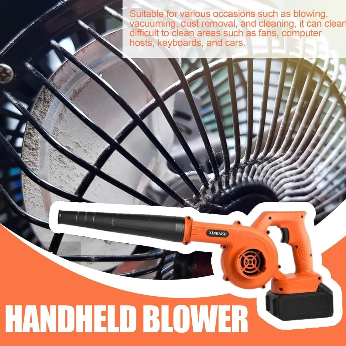 Aspirafoglie soffiatore per foglie aspirapolvere elettrico senza fili con batteria e caricabatterie