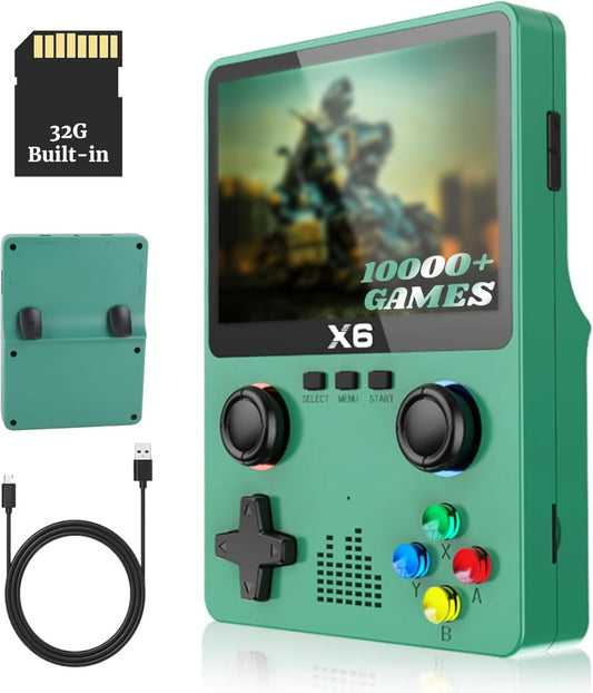 Console di Gioco Portatile Retrò con Schermo IPS da 3,5 Pollici, Joystick 3D