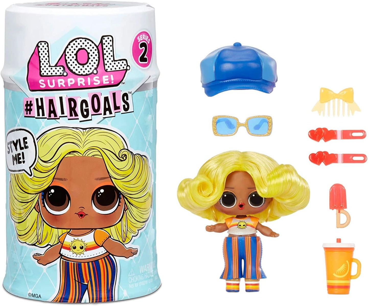 LOL Surprise Hairgoals Serie 2, 15 Sorprese all’Interno, Bambola a Sorpresa con Accessori & Capelli tutti da Pettinare, Cambia Colore, Da Collezionare