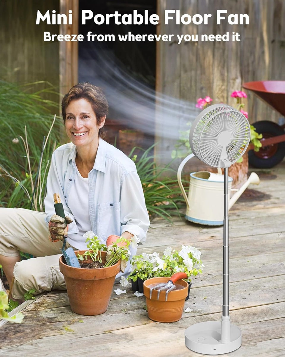 Ventilatore  tavolo e a piantana  pieghevole con batteria ricaricabile