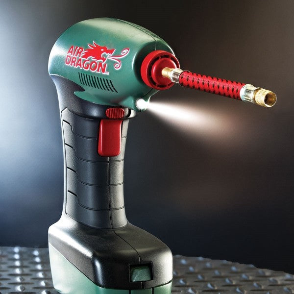 Compressore d'aria portatile luce led presa auto 12v cavo 4,25mt moto campeggio