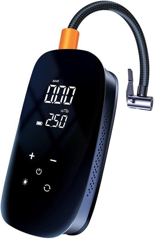 MINI COMPRESSORE ARIA PORTATILE 150 PSI – GONFIATORE RICARICABILE CON DISPLAY DIGITALE