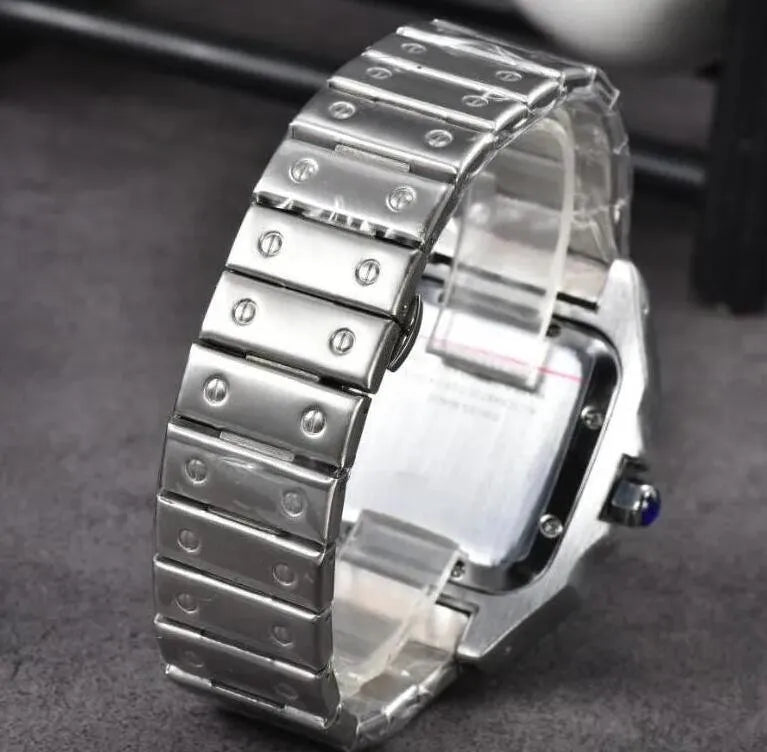 Orologio da Uomo in Acciaio con Quadrante Quadrato - colore bianco