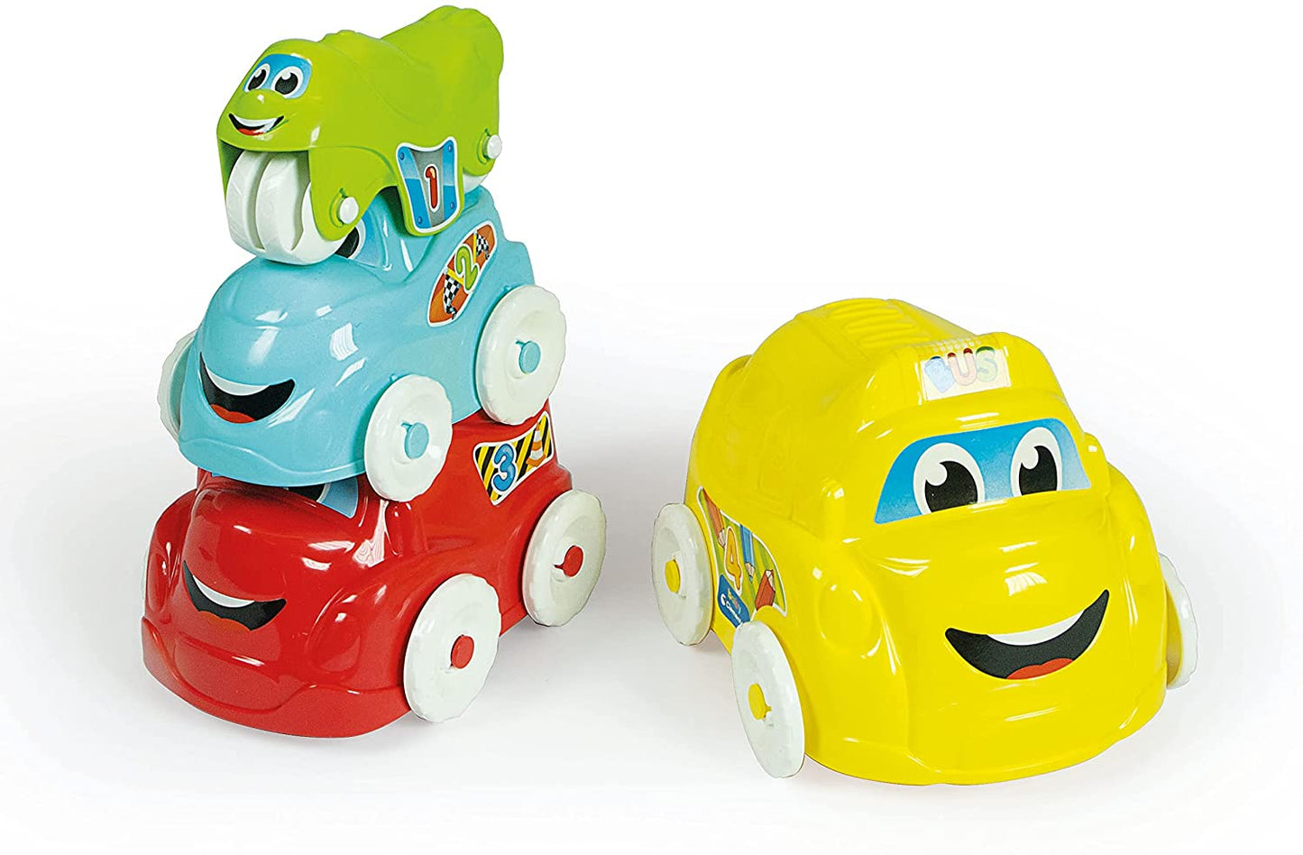 Clementoni Baby Veicoli attività Scopri e Impila Gioco per Bambini Multicolore