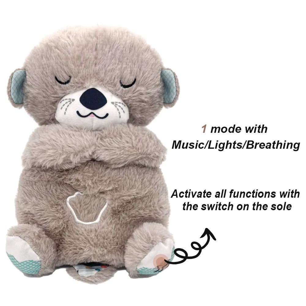 Breathing Bear Peluche Lontra Calmante - Sensazione Grembo Materno Grigio Scuro