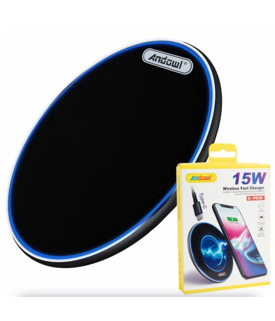 Caricatore Wireless Pad di Ricarica Rapida 15W – Accessorio per Smartphone Q-PD20