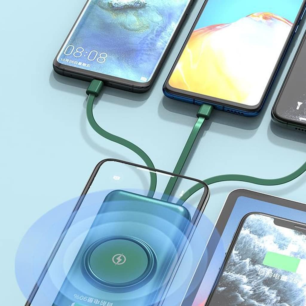 Mini Power Bank Wireless 20000mAh – Ricarica Rapida e Grande Capacità con 4 Cavi Integrati