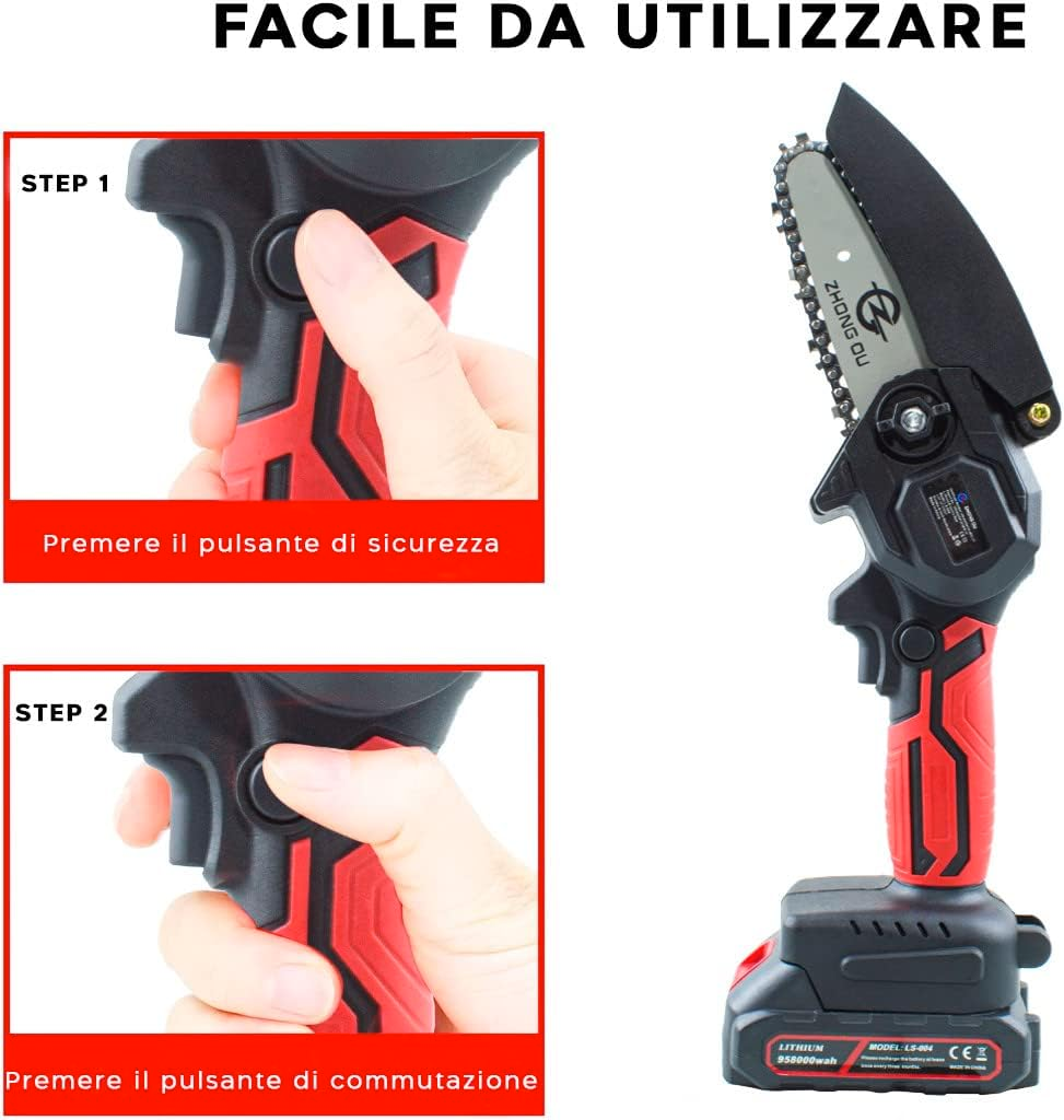 Mini motosega doppia batteria motosega elettrica da 48v più valigetta