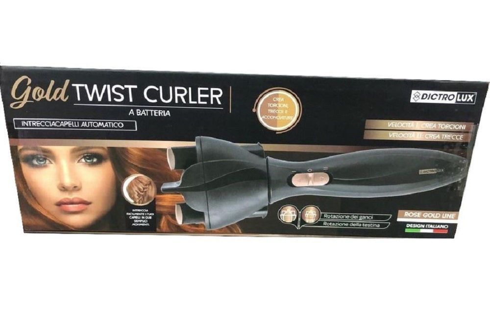 Piastra Accessorio Capelli Intreccia Trecce Elettrico Gold Twist Curler Intrecciatura