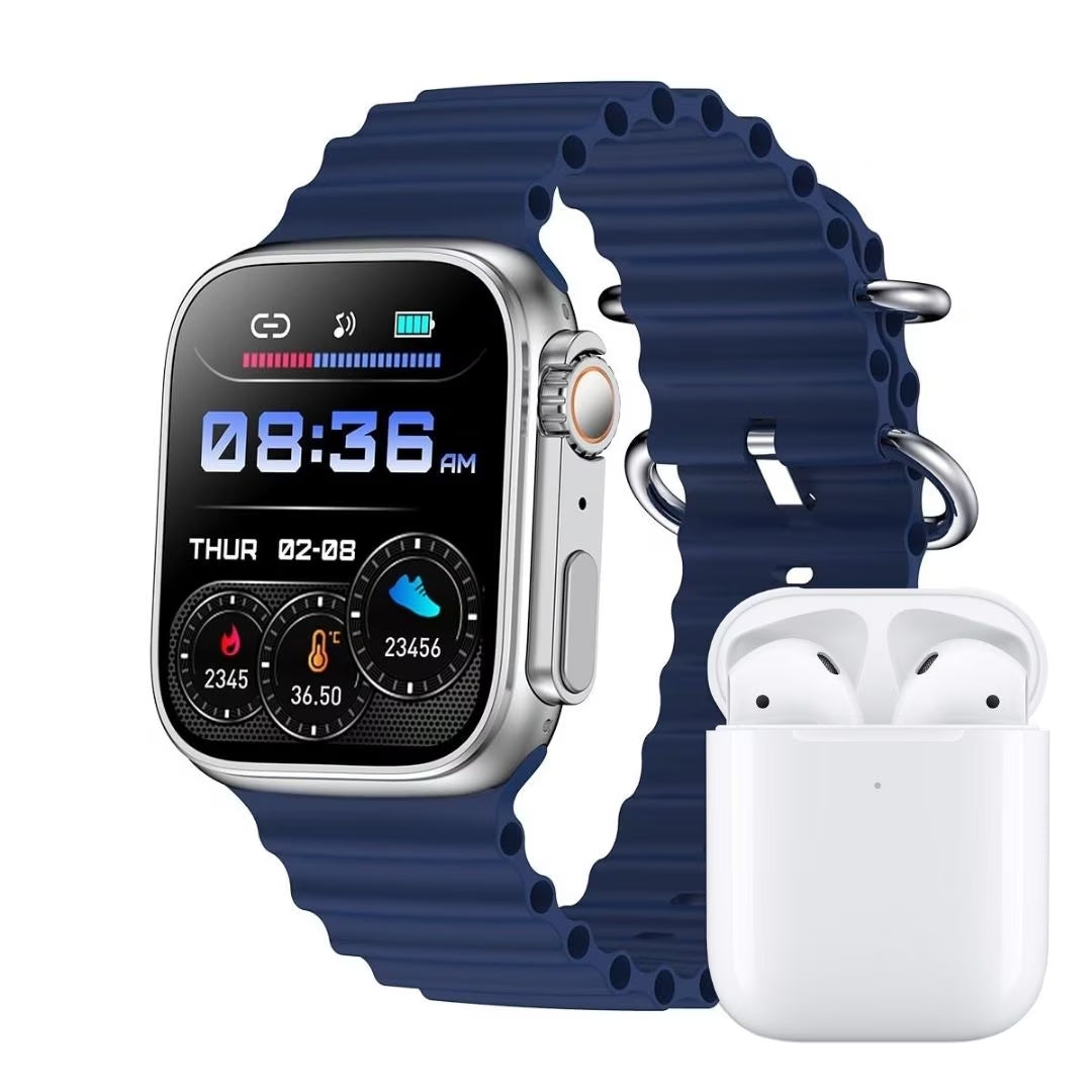 SA800 Ultra 2 Smartwatch con 2 Cinturini Intercambiabili e Auricolari Bluetooth