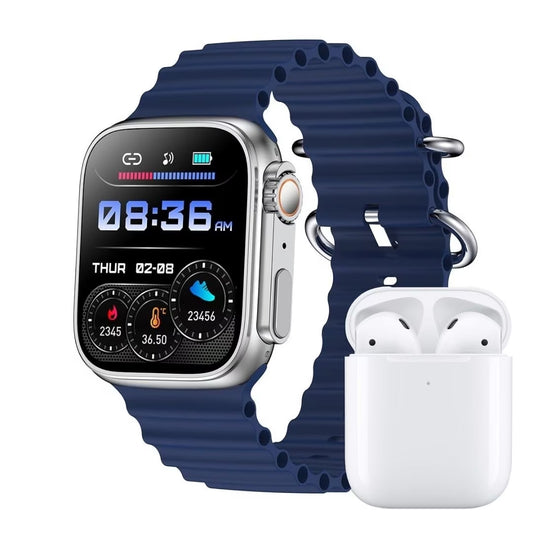 SA800 Ultra 2 Smartwatch con 2 Cinturini Intercambiabili e Auricolari Bluetooth