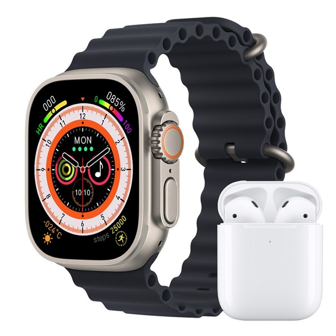 SA800 Ultra 2 Smartwatch con 2 Cinturini Intercambiabili e Auricolari Bluetooth