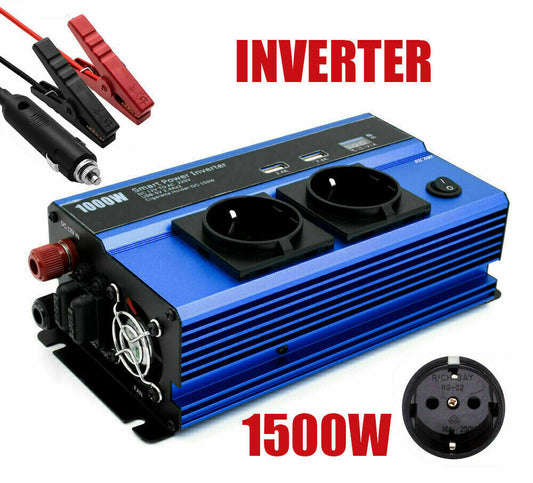 Inverter 1500w 12v 230v trasformatore tensione convertitore potenza camper auto