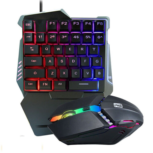 One hand keyboard tastiera e mouse da gioco g506 usb pro gaming colore luci rgb