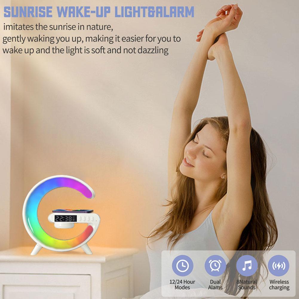 Lampada LED intelligente Bluetooth altoparlante caricabatterie wireless