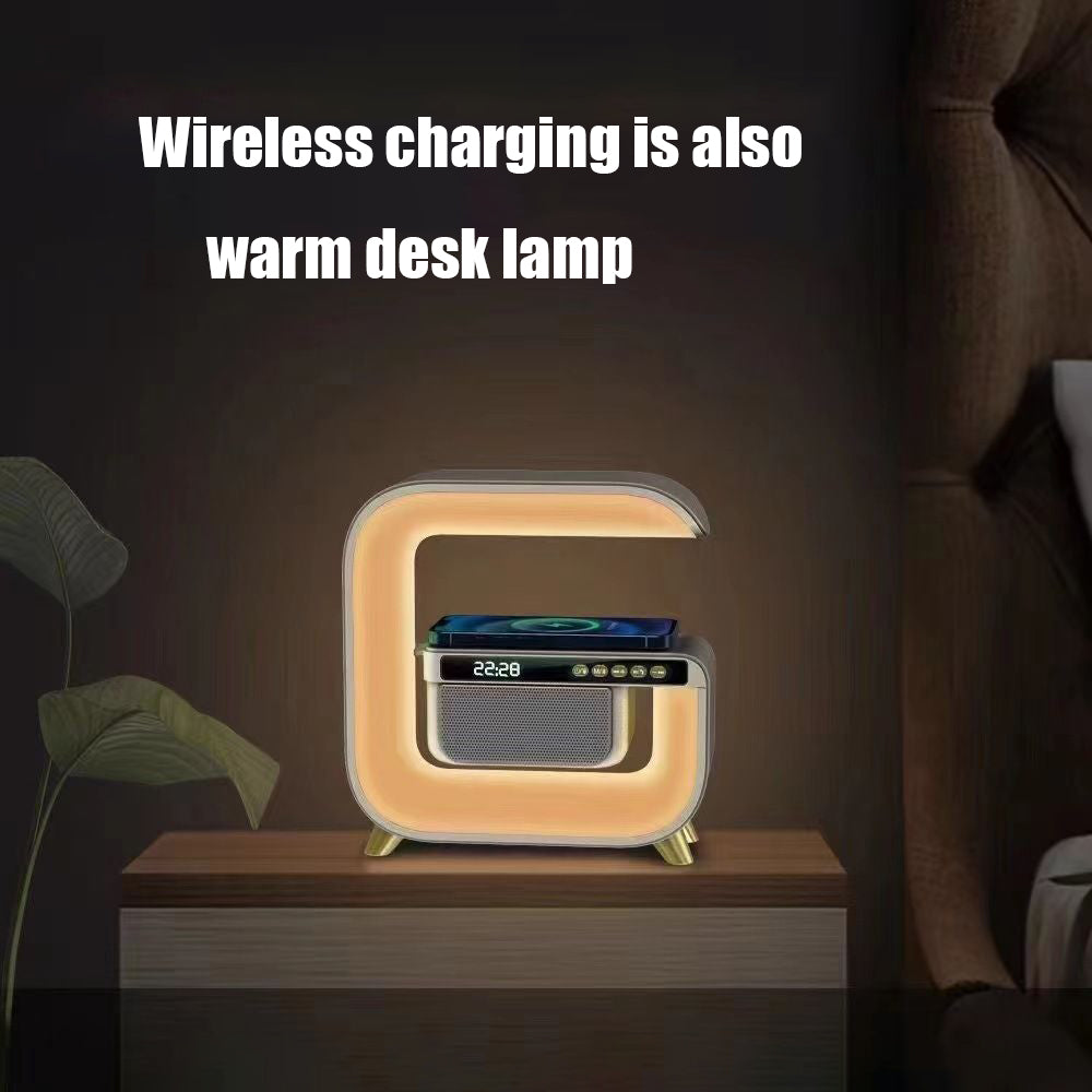 Lampada di ricarica wireless lampada da tavolo RGB regolabile a 6 colori con caricatore per telefono