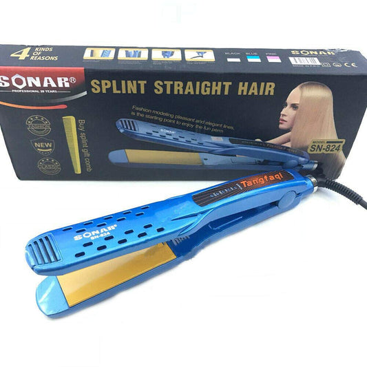 Piastra Capelli Ceramica Sn-824 Donna Effetto Lisciante 80w Lisci Casa Piega Temperatura Regolabile Max 220° Portatile