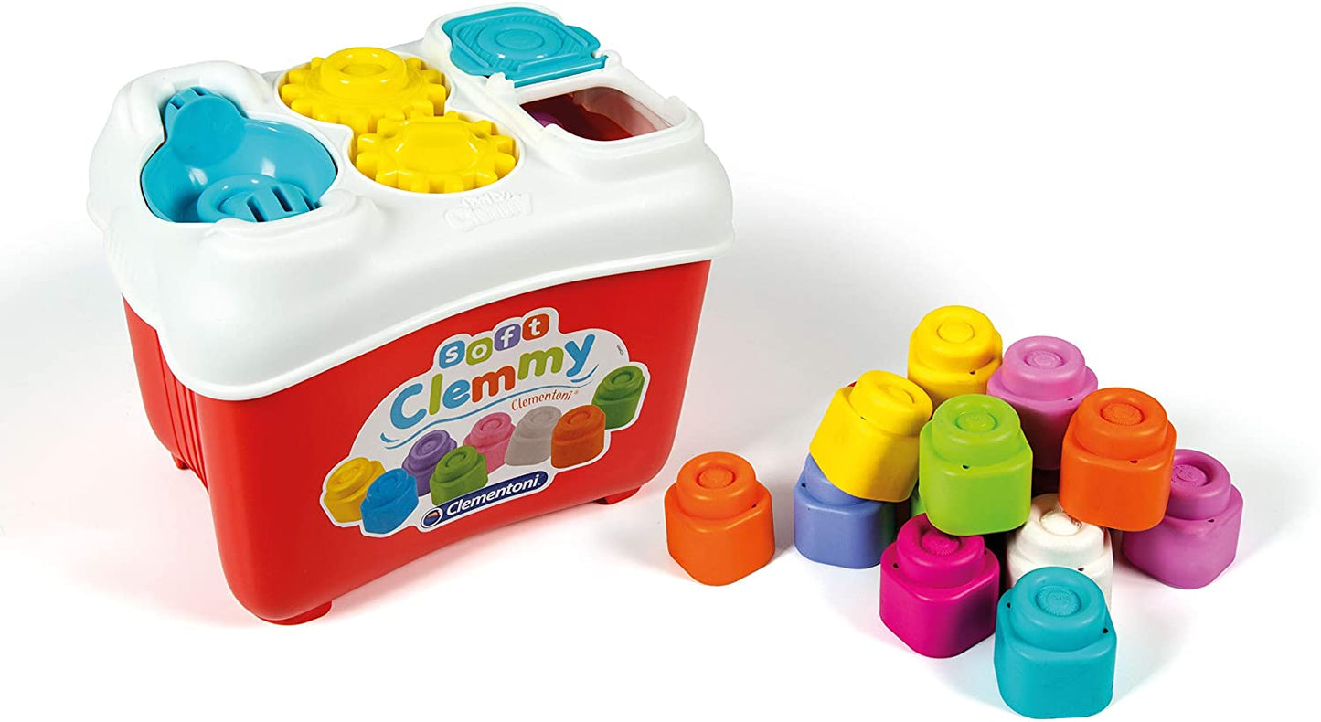 Clementoni Clemmy Secchiello con mattoncini morbidi per lo sviluppo