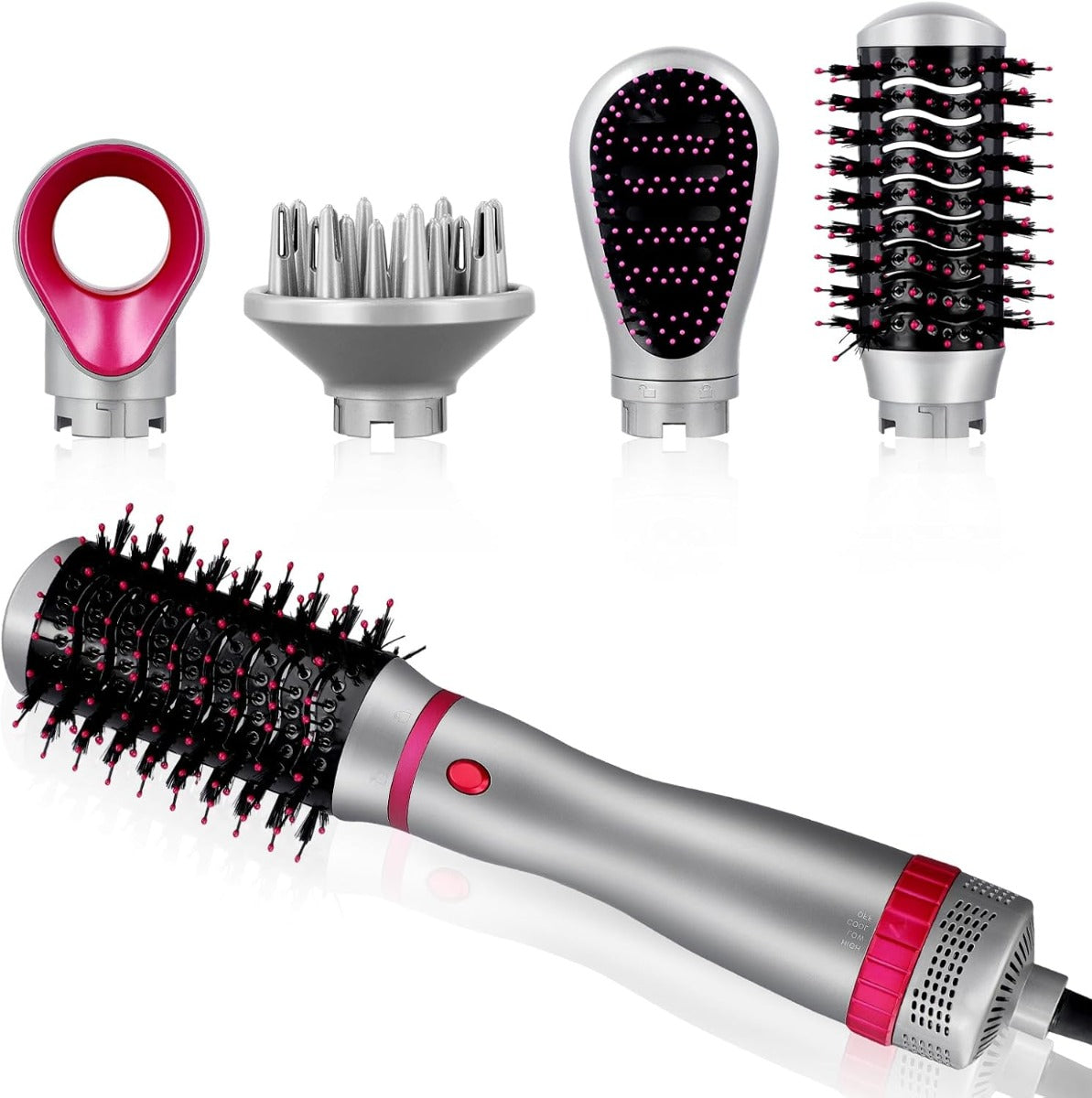 Spazzola ad Aria Calda 4 in 1: Asciugacapelli, Styling, Lisciante e Arricciacapelli con Tecnologia Ionica