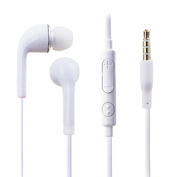 Auricolari Con Microfono Plug 3,5 mm Cavo mt 1,2 Colore Bianco