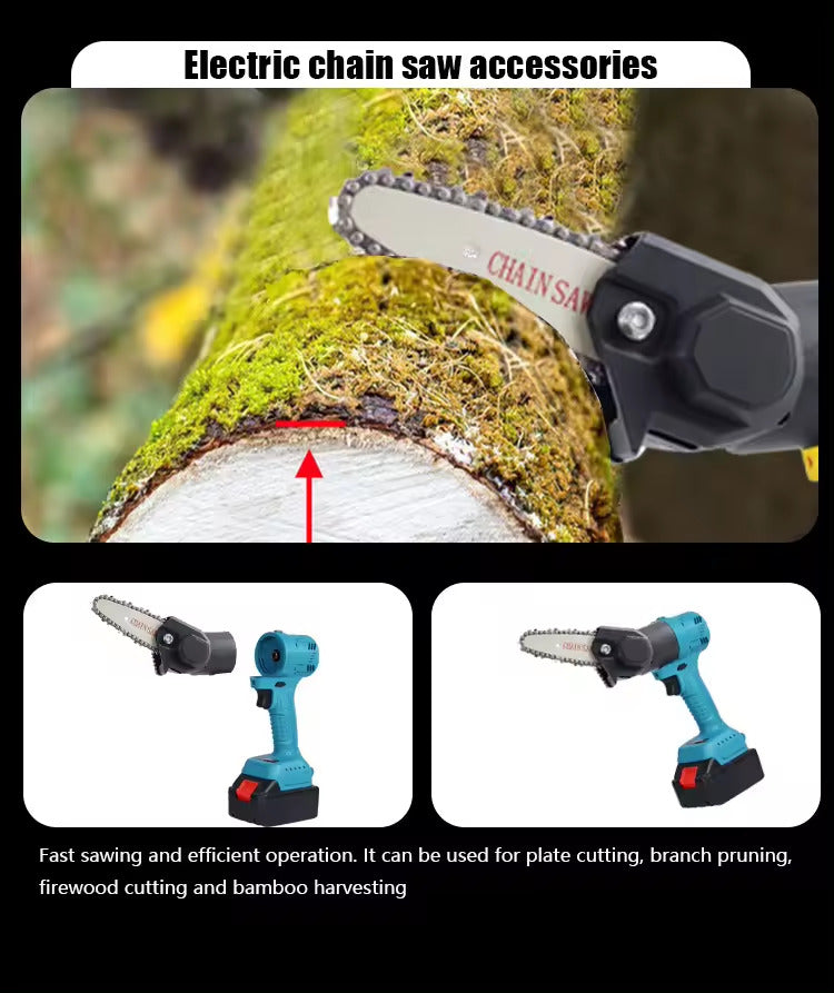 Kit 5 in 1 trapano avvitatore mini motosega soffiatore